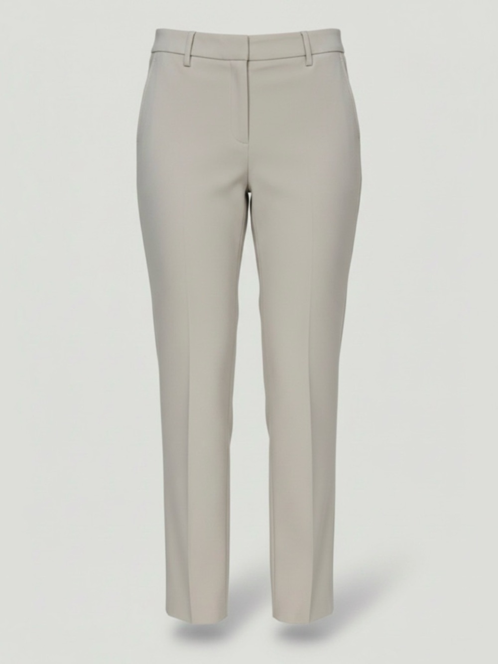 J. Jill Stretch Ankle Trousers | Rayon Nylon Spandex | Cream Neutral Work Pants